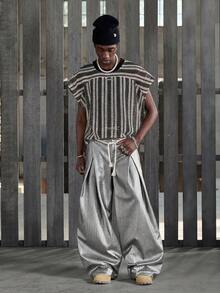 NEON BLANC Men's Casual Pants, Spring/Summer New Versatile Daily Fashion Curved Knife Embroidery - Silver - View 6