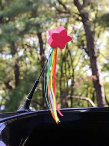Zazumi Cute Star Shaped Car Roof Decoration, Dopamine Colored Ribbon Decoration, Star Decorations With Different Colored Ribbons, Suitable For External Decoration Of Various Cars, Home And Living Room Teacher Activity Decoration, Cute Car Accessories For Birthdays, Festivals, Parties, Daily Use, Car Styling Gifts For Women, Girls, And Car Enthusiasts - multicolor - View 14