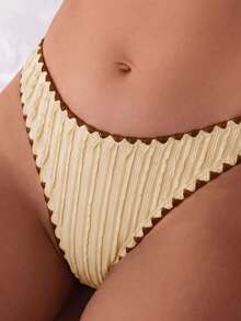 SHEIN Swim Chicsea Bộ bikini tách rời tối giản dành cho mùa Xuân/Hè 2026, đồ bơi cao cấp tôn dáng cho nữ. - Nhiều màu - Xem 4