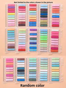 1 Set 2000 Hojas Notas Adhesivas Translúcidas de PET Resistentes al Desgarro, Etiquetas Multicolor, Marcadores de Lectura de Libros, Útiles Escolares de Vuelta al Cole - Multicolor - Ver 3