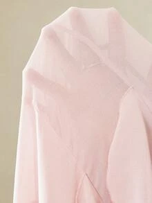 Aveloria Rosie Đầm ôm dáng tay ngắn bằng vải chiffon thanh lịch, thắt eo, phối ren dọc, viền bèo nhún, thích hợp cho kỳ nghỉ và hẹn hò, màu hồng nhạt. - Hồng - Xem 7