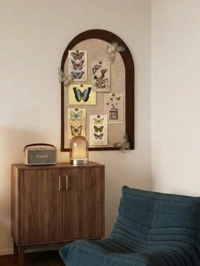 Cirelle 1 Piece, 40cm * 59.9cm, Double-Layer Arch Shaped Decorative Panel, Home Living Room Bedroom Wall Decoration, Christmas Atmosphere Decorative Panel, Office And Home Felt Bulletin Board, No Drilling Display Board Background, Multi-Functional Memo Board, Suitable For Home, Study, Office, Christmas, New Year Decoration