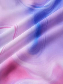 SHEIN Bộ đồ bơi liền thân in họa tiết tie-dye cho bé gái tuổi teen, thích hợp cho kỳ nghỉ biển. - Hồng - Xem 6