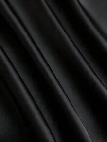 Vestido corto elegante de estilo francés con tirantes finos en color blanco, vestido corto de línea A con cintura ceñida, adecuado para citas, fiestas, vestido con lazo blanco en los - Negro - Ver 4