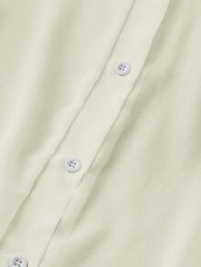 Franclia Lapel Basic Transparent Solid Simple Shirt Fall Cloth For Women - Apricot - View 3