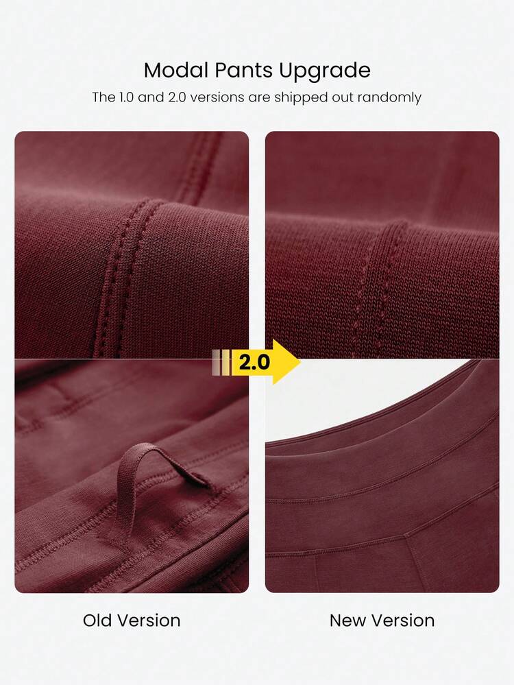 30'' Modal Fleece Wide Leg High Waist Adjustable Drawstring Waist Joggers Pants With Side Pockets Daily Casual
