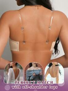 DesireSculpt 1 chiếc áo ngực ren gợi cảm không gọng, cài trước, khoét sâu, nâng ngực, hở lưng dành cho nữ. - Màu be - Xem 2