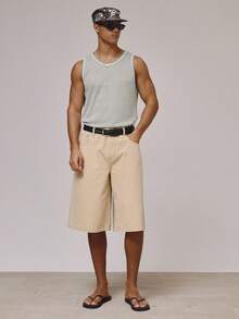 Musero Camiseta de punto holgada y oversize, esencial para primavera y verano - verde menta - Ver 3