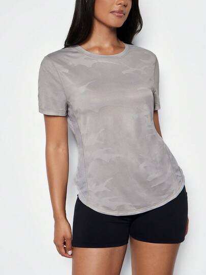 Voyena 大码女式柔软运动T恤，压缩T恤，健身上衣