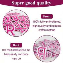 10/26pcs Small English Alphabet & Number Embroidered Patches, 1.5 Inch/3.8cm Size, Sew On/Iron On Decorations For Apparel, Jackets, Hats, Books, Bags - DIY Embroidery Patch Accessories36333 - multicolor - View 2