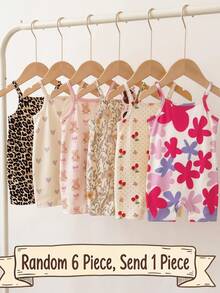 SHEIN Baby Girl Floral Print Casual Jumpsuit, Fashionable Holiday Style For Summer - Pink - View 2