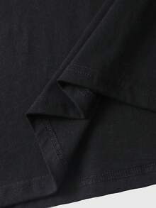 ROMWE MEN Men's Solid Color Round Neck Casual Versatile Tank Top - Black - View 6
