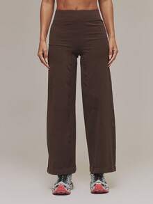 Musera Sport Quần legging ống rộng cạp cao dáng suông, thích hợp cho thể thao, tập luyện, tập gym, pilates, thể dục, mặc hàng ngày, màu xanh ngọc. - Màu nâu  Mocha - Xem 2