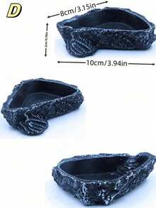 Reptile Rock Feeder, Suitable For: Lizards, Turtles, Reptiles, Amphibians, Fish - Multicolor - View 9