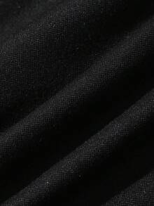 DAZY Women's Fashionable Solid Color Sexy Off-Shoulder Ruffle T-Shirt Cute Tops Y2k Summer - Black - View 6