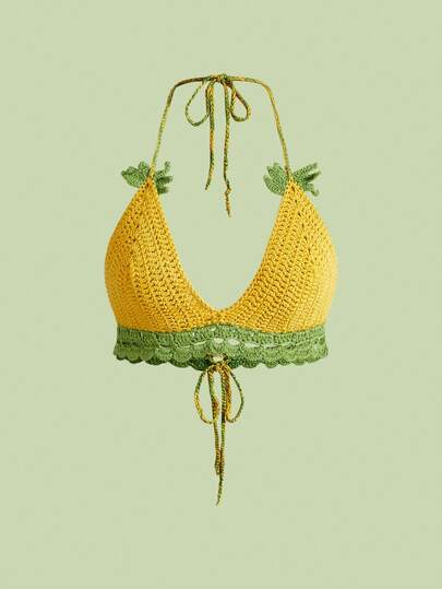 ROMWE Kawaii Fruit Print Knit Top For Women, Summer