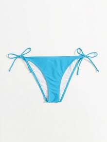 Swim Vcay 女士纯色简约日常系带泳裤 - 薄荷綠 - 查看 4