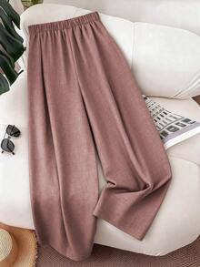 GlowEve CURVE Bộ vest nữ cỡ lớn thanh lịch, chất liệu vải chéo dệt hoa 3D, gồm áo blazer và quần ống đứng thoải mái, phù hợp cho đi làm, văn phòng, ở nhà, đi học, lễ tốt nghiệp, kỳ nghỉ, hẹn hò, tiệc tùng, đám cưới, dã ngoại và nhiều dịp khác. - Màu Hồng baby - Xem 2