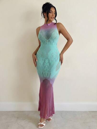 Sirith 2026新款镂空浪漫针织无袖连衣裙，女款，多色可选