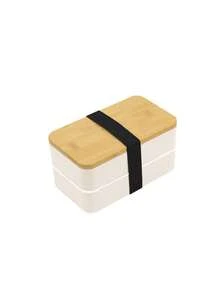 Juego de fiambrera japonesa de doble capa con aislamiento - Recipientes de almacenamiento de alimentos de gran capacidad compartimentados aptos para microondas - Multicolor - Ver 4