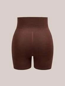Barelissa Plus Size Shaping Shorts Seamless Tummy Control Pants - Coffee Brown - View 7