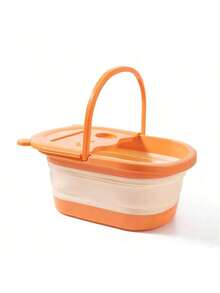 Foldable Massage Foot Basin For Adults, Home And Dormitory Use Simple Design With Cover, Deep Soaking Foot Bath Foldable Foot Soaking Bucket, Home Use, Simple Massage, Wellness, Foot Bath Basin, Over Knee, With Cover, Keeps Warm, Light Weight, Space Saving - Multicolor - View 12