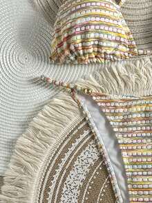 Swim Vcay 2026新款性感挂脖系带比基尼套装，休闲沙滩度假泳装 - 白色 - 查看 3