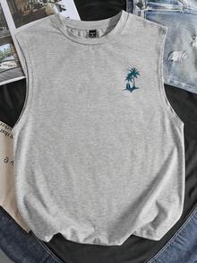 Manfinity Joysei Light Grey Sleeveless Vest For Men, Holiday - Light Grey - View 2