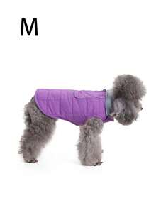 Warm Winter Dog Coat, Cold Weather Pet Jacket, Cold Weather Dog Coat, Dog Snow Suit, Dog Outdoor Padded Coat For Large | Medium And Small Dogs - Violet Purple - View 4