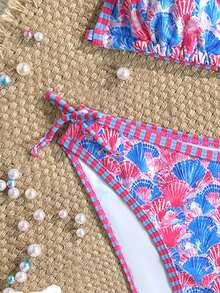 Áo tankini cổ yếm kẻ sọc đen trắng dành cho bé gái tuổi teen, thích hợp cho bơi lội, du lịch, đi biển, bộ đồ bơi trẻ em, tankini mùa hè. - Nhiều màu - Xem 5