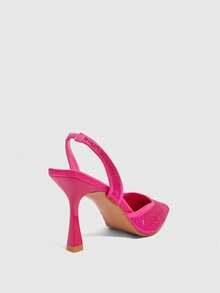 CUCCOO SZL Women's Fashion High Heel Pumps, Rhinestone Embellished High Heel Pumps - Hot Pink - View 3