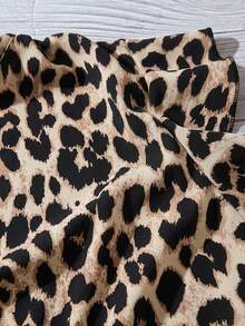 Mellowie Plus Size Casual Leopard Print Shirt Leopard Print Tops For Women Latest Tops For Women New Arrivals V Neck Leopard Print Blouse Blouse For Women Casual Business Casual Women Tops - Multicolor - View 4