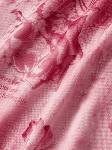 MOD Elegante vestido de fiesta de cola de sirena en color burdeos con textura y hombros descubiertos - Rosa 3 - Ver 6