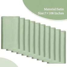 8/12/16/24 Pack Rose Gold Satin Chair Belt Chair Ribbon Bow Suitable For Wedding Banquet Party Baby Shower Birthday Party Decoration - Ratgrass green - View 8