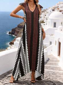 Breezaya Women's Color Block Casual Party Dress - Black - View 3