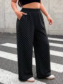 SHEIN EZwear Plus Size Casual Minimalist Leopard Print Pants, Suitable For Summer - Multicolor - View 6
