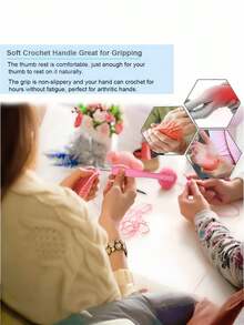 1 Set Crochet Hook Set Knitting Tool Accessories PU Storage Bag Portable Craft Kit Random Color Supplies For Beginners DIY Yarn Weaving - multicolor - View 5