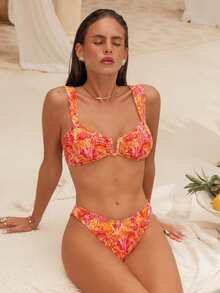 Bonvoyette Bộ bikini đi biển thời trang họa tiết chấm bi bán chạy nhất mùa hè dành cho bé gái. - Nhiều màu - Xem 5