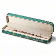 Cirelle 1pc 1pc Vintage Silk-Like Jewelry Storage Box – Elegant Display Case For Rings, Necklaces & Bracelets, Elegant Organizer For Pearl Earrings, Perfect Gift For Her - Multicolor - View 20
