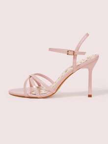CUCCOO DOLLMOD Women's Buckle Design Fashion Daily Wear High Heel Sandals - Pink - View 6