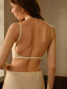 1 chiếc áo ngực không dây có thể chuyển đổi không có dây lưng, kiểu dáng 3 chiều, dành cho nữ, mùa hè - Màu be - Xem 3