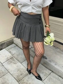 GalTyme Plus Size Women's Fashionable Sexy Hollow Out Fishnet Leggings - Black - View 9