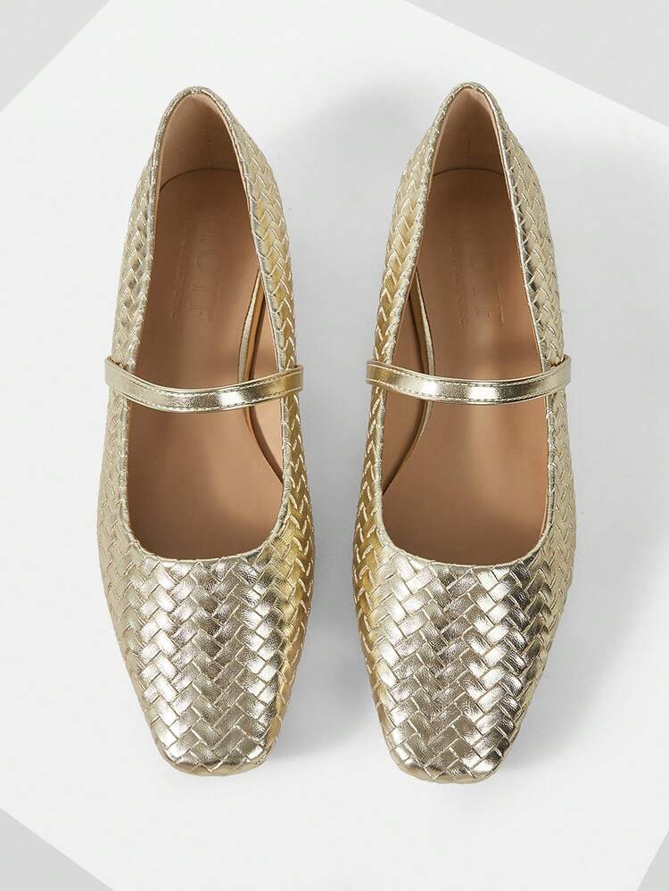 COMFORTABLE MINIMALIST VERSATILE WOMEN SQUARE TOE MARY JANE FLAT SHOES, SUITABLE FOR HALLOWEEN FOR CHRISTMAS
