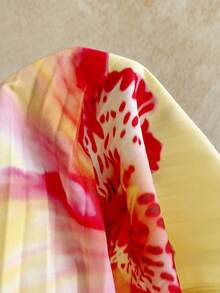 Soleia 女士碎花吊带系带露背休闲度假迷你连衣裙 - 黃色 - 查看 4