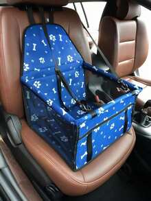 1 Buah Kursi Mobil Hewan Peliharaan untuk Anjing Kecil & Sedang, Keranjang Mobil Hewan Peliharaan Portabel Lipat Tahan Air dan Bernapas, Alas Mobil Universal untuk Anjing dan Kucing dengan Pengikat Sabuk Pengaman, Bagian Bawah Anti Selip & Jaring Bernapas - MultiWarna - View 2