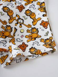 GARFIELD | SHEIN 3 chiếc quần boxer in hình mèo hoạt hình dễ thương dành cho bé trai tuổi teen. - Nhiều màu - Xem 6