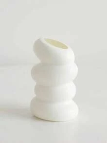 SHEIN Asymmetrical-Shaped Decorative Vase, Suitable For Bedroom Or Living Room - White - View 8