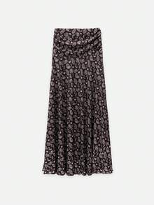 Nöista 波西米亚风佩斯利印花长裙，褶皱腰带设计，及地长款廓形。轻盈透气的面料。适合炎炎夏日、度假、泳池派对、音乐节、日常穿搭、海滩度假、休闲度假等场合，尽显波西米亚风情。 - 咖啡棕 - 查看 7