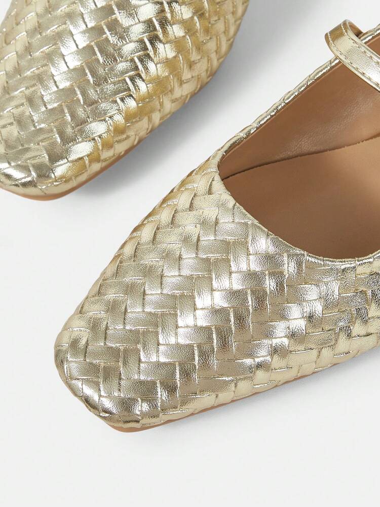 COMFORTABLE MINIMALIST VERSATILE WOMEN SQUARE TOE MARY JANE FLAT SHOES, SUITABLE FOR HALLOWEEN FOR CHRISTMAS