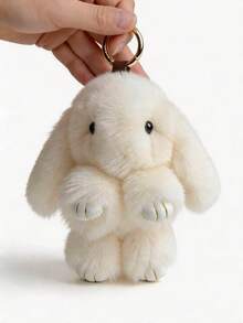 POKOJA LAND 1 Paquete de Llavero de Conejo Suave y Esponjoso, Llavero de Conejo Colorido y Lindo, Anillos con Pompón de Piel de Conejo, Accesorio Colgante para Mujer, Lindo Regalo de Cumpleaños para Mujeres/Niñas, Llavero de Piel Sintética Premium - Multicolor - Ver 13